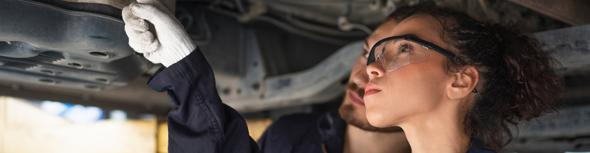 Female automotive service technician